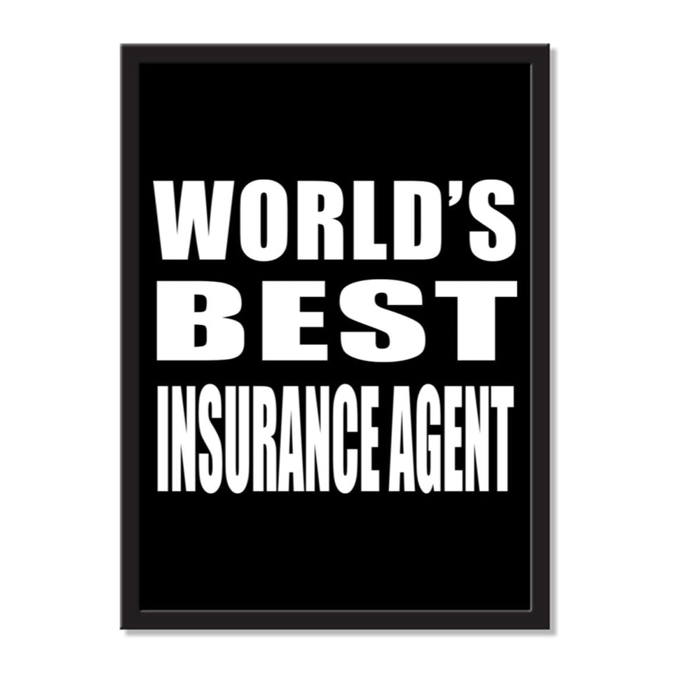 World's Best Insurance Agent - Portrait Frame Photo Tile