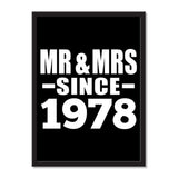 Mr & Mrs Since 1978 - Portrait Frame Photo Tile