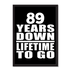 89 Years Down Lifetime To Go - Portrait Frame Photo Tile