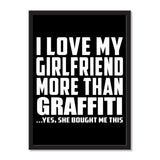 I Love My Girlfriend More Than Graffiti ...She Bought Me This - Portrait Frame Photo Tile