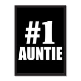 Number One #1 Auntie - Portrait Frame Photo Tile