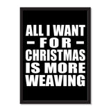 All I Want For Christmas Is More Weaving - Portrait Frame Photo Tile