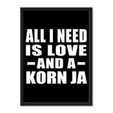 All I Need Is Love And A Korn Ja - Portrait Frame Photo Tile