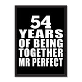 54 Years Of Being Together Mr Perfect - Portrait Frame Photo Tile