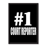 Number One #1 Court Reporter - Portrait Frame Photo Tile