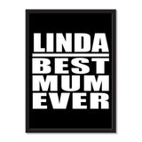 Linda Best Mum Ever - Portrait Frame Photo Tile