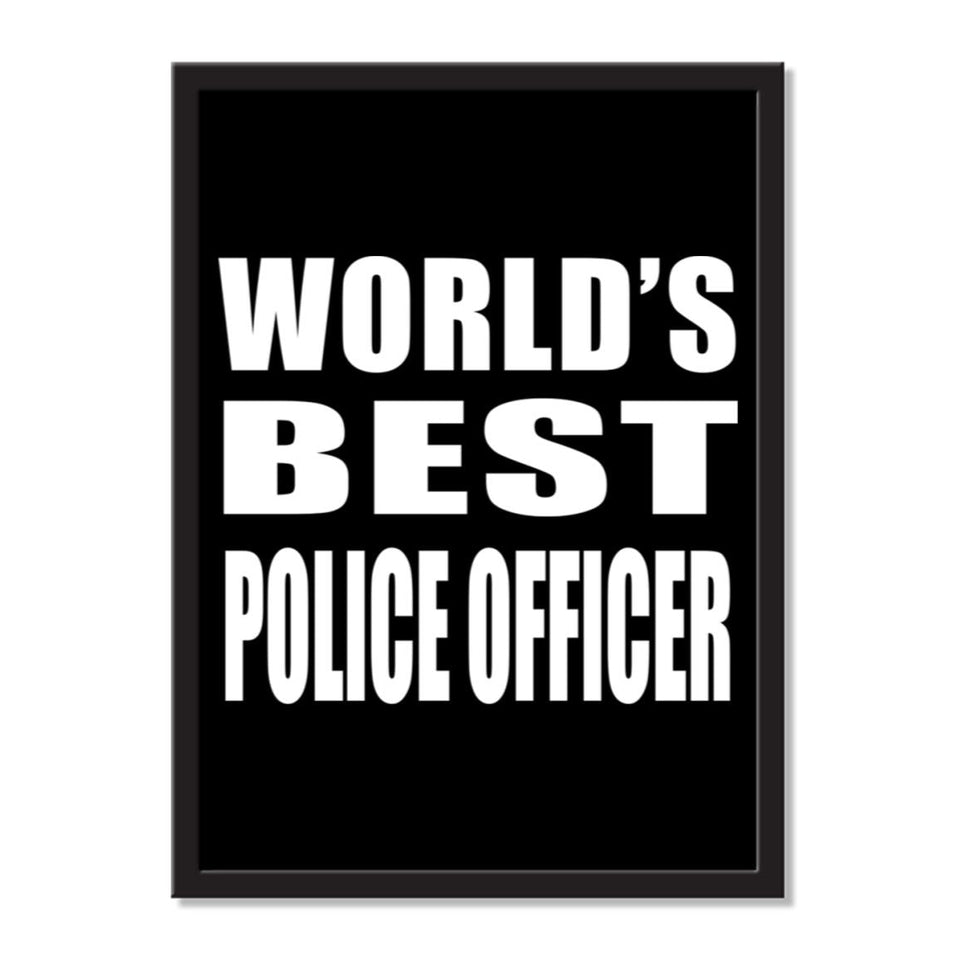 World's Best Police Officer - Portrait Frame Photo Tile