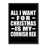 All I Want For Christmas Is My Cornish Rex - Portrait Frame Photo Tile