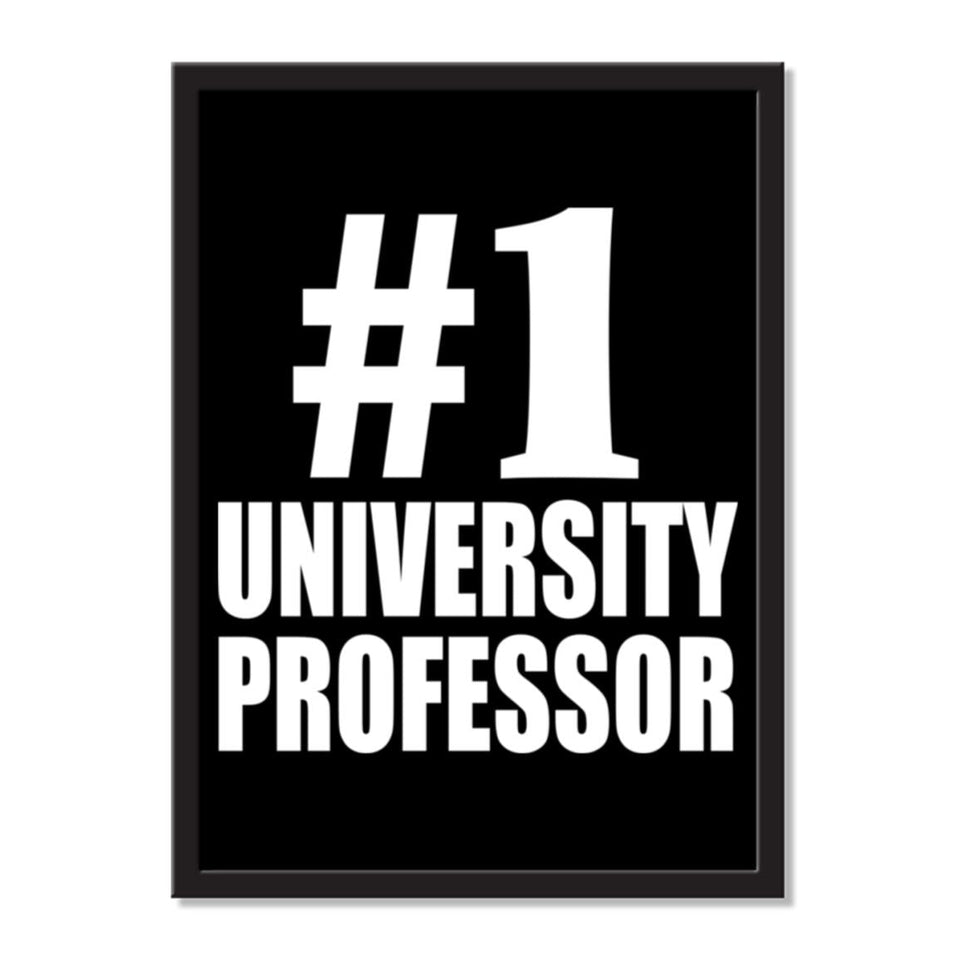 Number One #1 University Professor - Portrait Frame Photo Tile