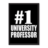Number One #1 University Professor - Portrait Frame Photo Tile