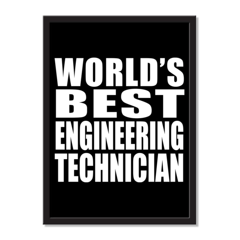 World's Best Engineering Technician - Portrait Frame Photo Tile