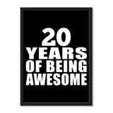 20 Years Of Being Awesome - Portrait Frame Photo Tile