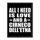All I Need Is Love And A Cirneco Dell'etna - Portrait Frame Photo Tile