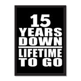 15 Years Down Lifetime To Go - Portrait Frame Photo Tile