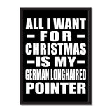 All I Want For Christmas Is My German Longhaired Pointer - Portrait Frame Photo Tile