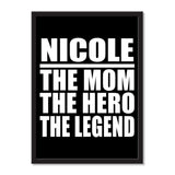Nicole The Mom The Hero The Legend - Portrait Frame Photo Tile