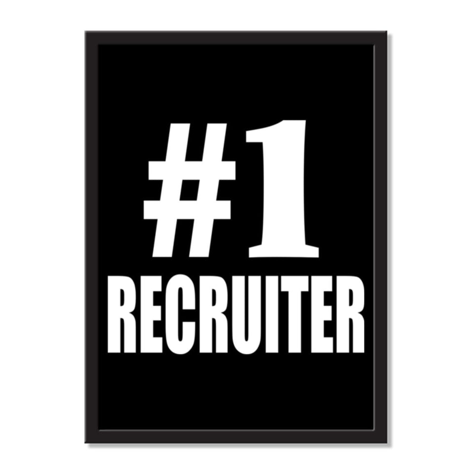 Number One #1 Recruiter - Portrait Frame Photo Tile