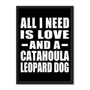 All I Need Is Love And A Catahoula Leopard Dog - Portrait Frame Photo Tile