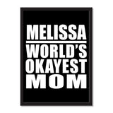 Melissa World's Okayest Mom - Portrait Frame Photo Tile