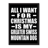 All I Want For Christmas Is My Greater Swiss Mountain Dog - Portrait Frame Photo Tile