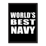 World's Best Navy - Portrait Frame Photo Tile