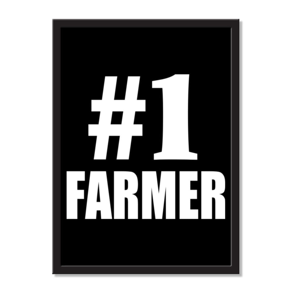 Number One #1 Farmer - Portrait Frame Photo Tile
