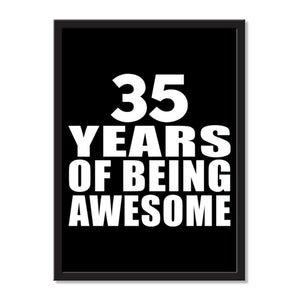 35 Years Of Being Awesome - Portrait Frame Photo Tile