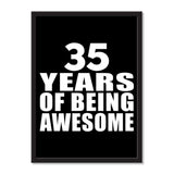 35 Years Of Being Awesome - Portrait Frame Photo Tile