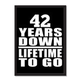 42 Years Down Lifetime To Go - Portrait Frame Photo Tile
