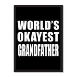 World's Okayest Grandfather - Portrait Frame Photo Tile