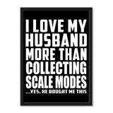 I Love My Husband More Than Collecting Scale Modes ...He Bought Me This - Portrait Frame Photo Tile