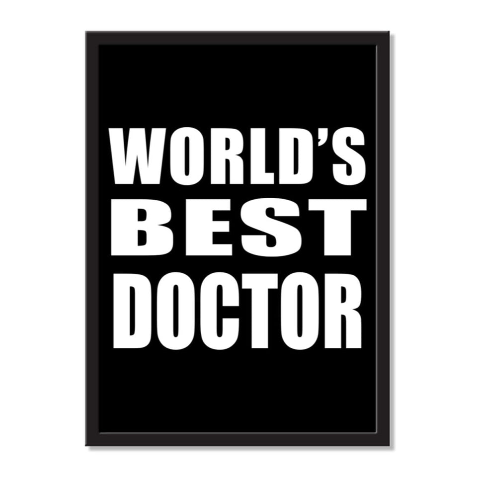 World's Best Doctor - Portrait Frame Photo Tile