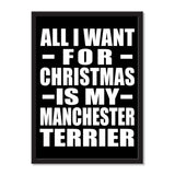 All I Want For Christmas Is My Manchester Terrier - Portrait Frame Photo Tile