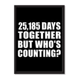 69th Anniversary 25,185 Days Together But Who's Counting - Portrait Frame Photo Tile