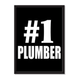 Number One #1 Plumber - Portrait Frame Photo Tile