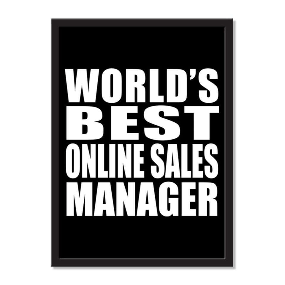 World's Best Online Sales Manager - Portrait Frame Photo Tile