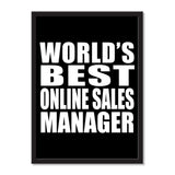 World's Best Online Sales Manager - Portrait Frame Photo Tile