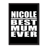 Nicole Best Mum Ever - Portrait Frame Photo Tile