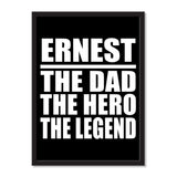 Ernest The Dad The Hero The Legend - Portrait Frame Photo Tile