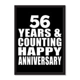 56 Years & Counting Happy Anniversary - Portrait Frame Photo Tile