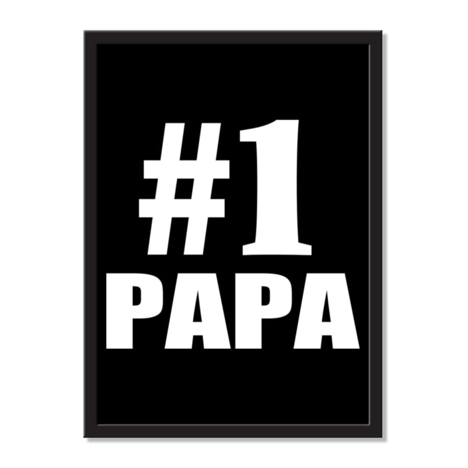 Number One #1 Papa - Portrait Frame Photo Tile
