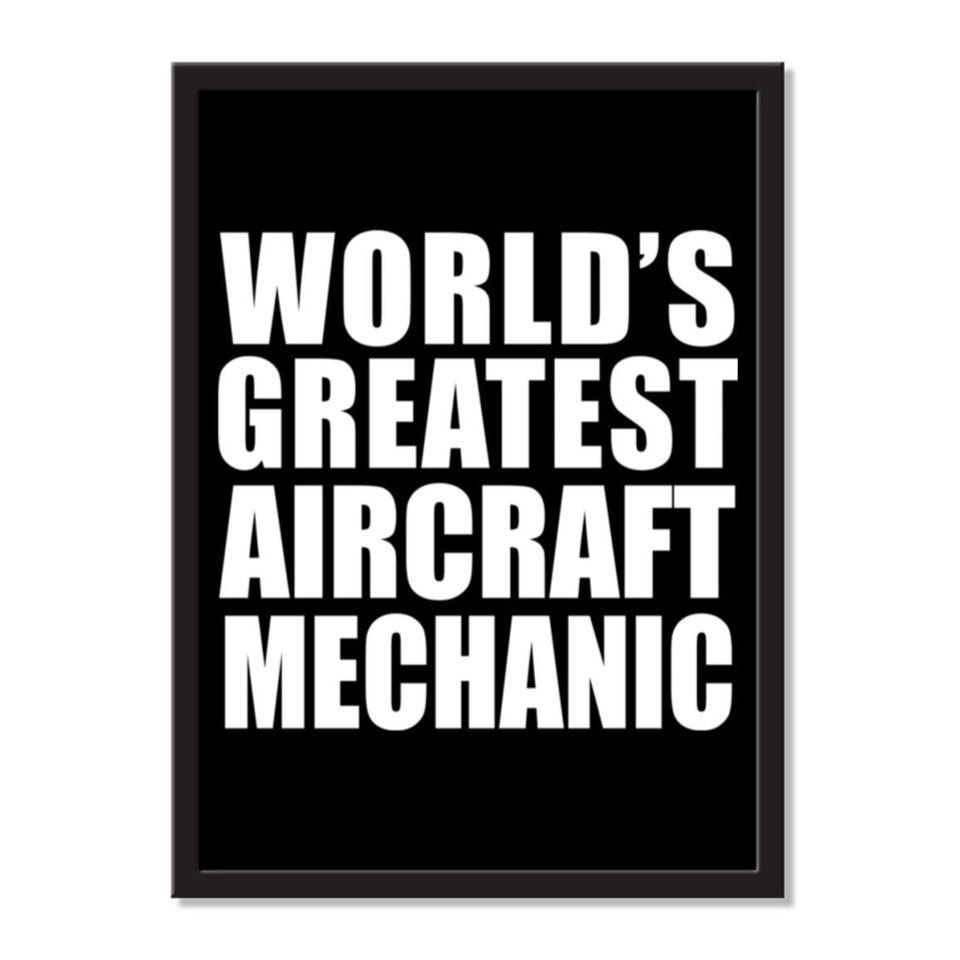 World's Greatest Aircraft Mechanic - Portrait Frame Photo Tile