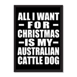 All I Want For Christmas Is My Australian Cattle Dog - Portrait Frame Photo Tile