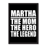 Martha The Mom The Hero The Legend - Portrait Frame Photo Tile