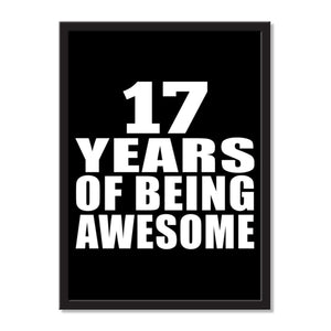 17 Years Of Being Awesome - Portrait Frame Photo Tile