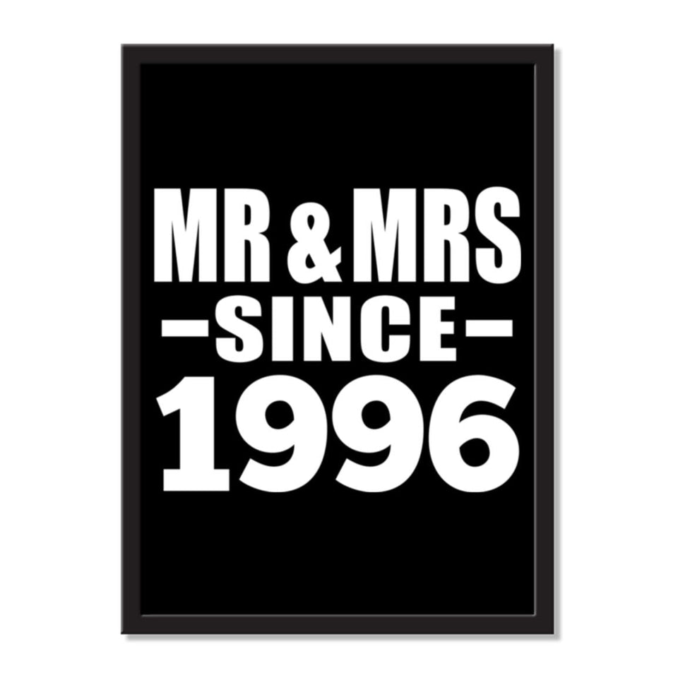 Mr & Mrs Since 1996 - Portrait Frame Photo Tile