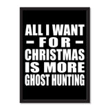 All I Want For Christmas Is More Ghost Hunting - Portrait Frame Photo Tile
