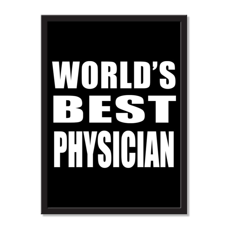 World's Best Physician - Portrait Frame Photo Tile