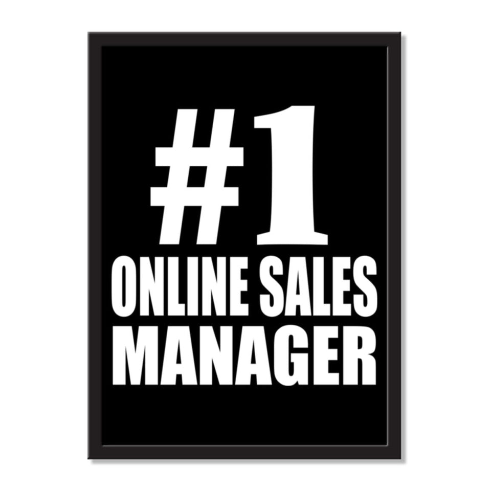 Number One #1 Online Sales Manager - Portrait Frame Photo Tile