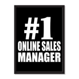 Number One #1 Online Sales Manager - Portrait Frame Photo Tile
